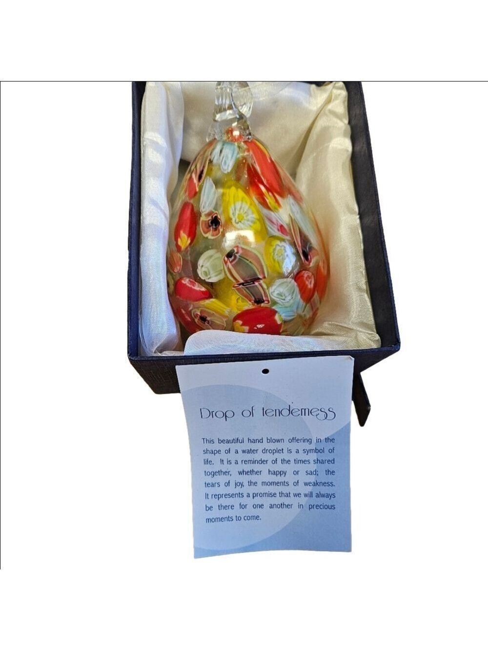 Hand-blown Colorful Water Droplet Glass Keepsake Ornament (2nd)